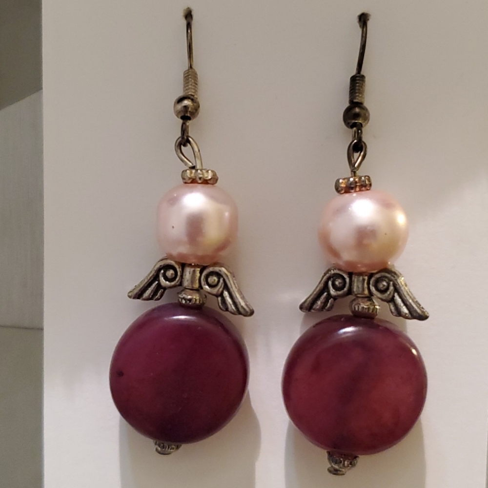 Angel Bead Pierced Earings